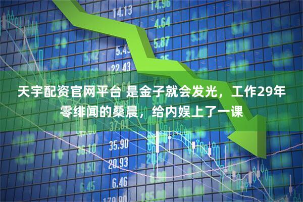 天宇配资官网平台 是金子就会发光,工作29年零绯闻的桑晨,给内娱上了一课