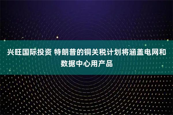 兴旺国际投资 特朗普的铜关税计划将涵盖电网和数据中心用产品